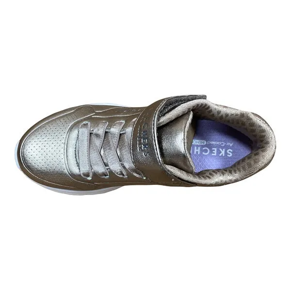 Skechers Uno Lite Chrome Steps girls' sneakers 310453L/PEW pewter gray