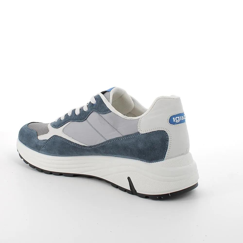 SNEAKERS CAMOSCIO AZZURRO