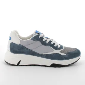 SNEAKERS CAMOSCIO AZZURRO