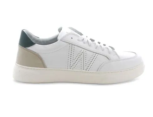 SNEAKERS PELLE BIANCA SPOILER COLORATO