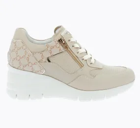 SNEAKERS PELLE CON TACCO ZEPPA