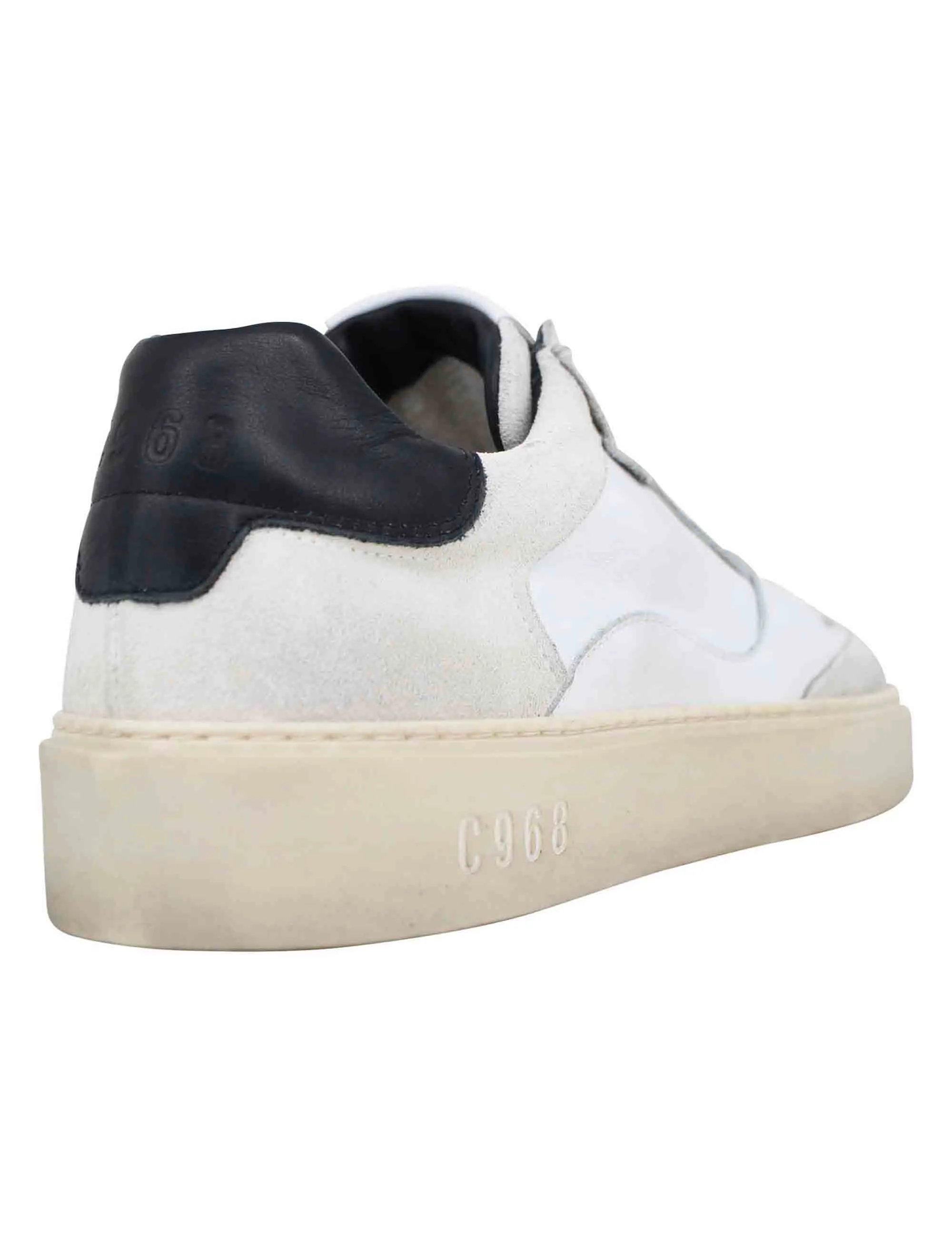 Sneakers uomo in pelle bianca