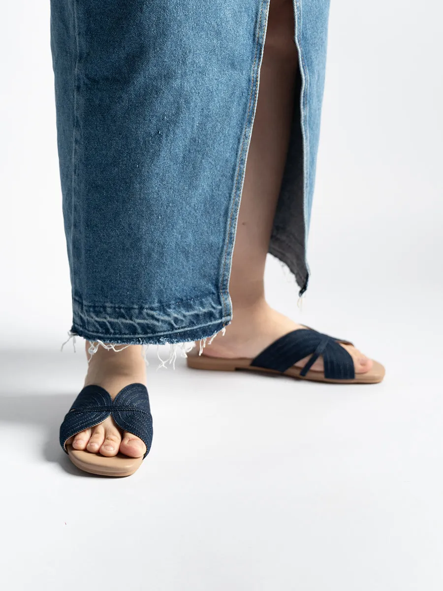 Sofya Denim Sandals