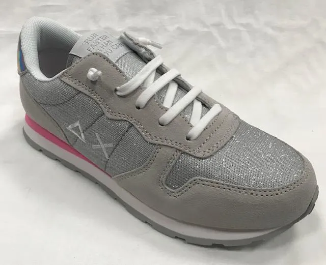 Sun 68 Ally glitter girls' sneakers shoe z30403 06 light grey