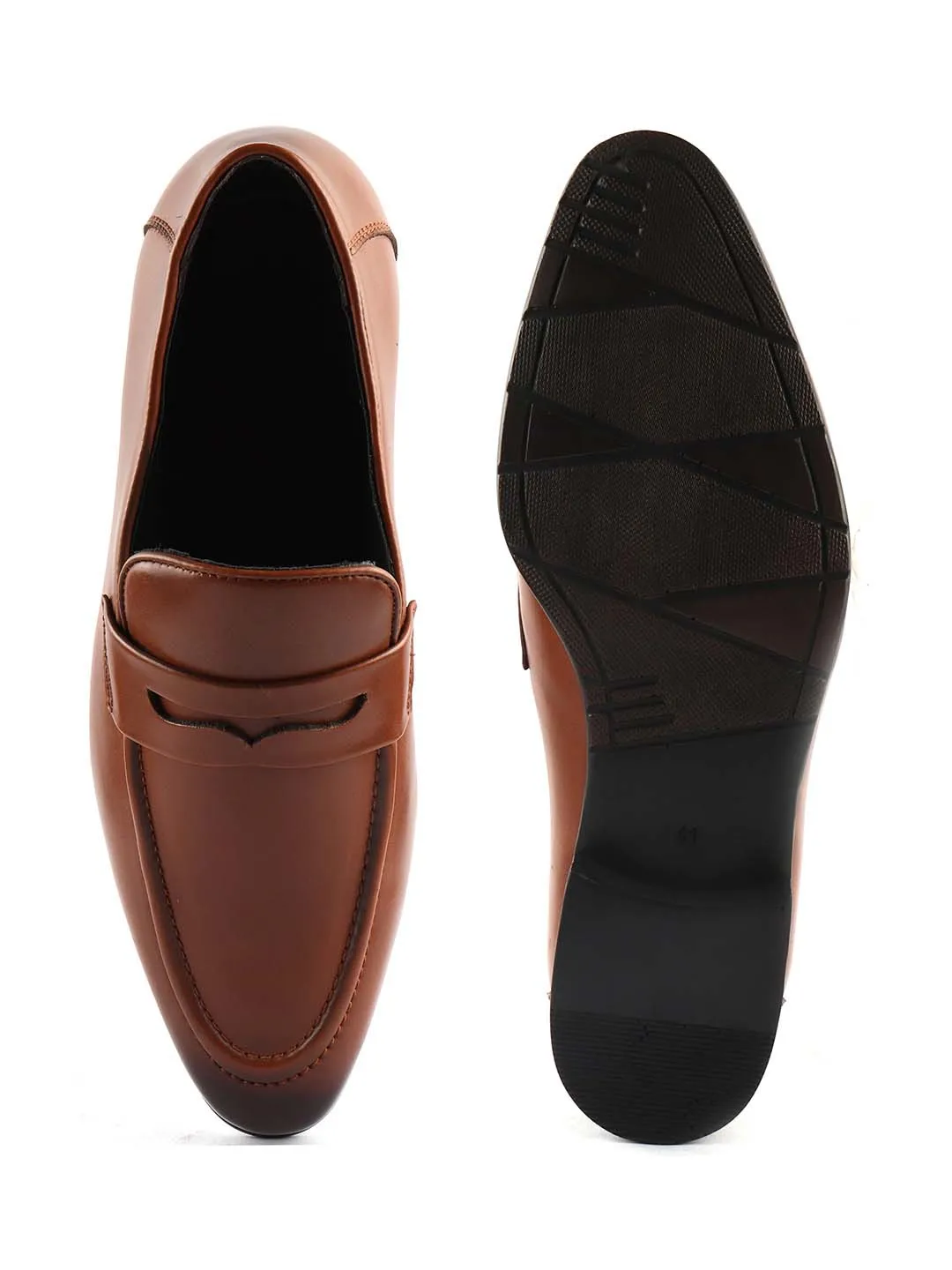 Tan Formal Slip-Ons