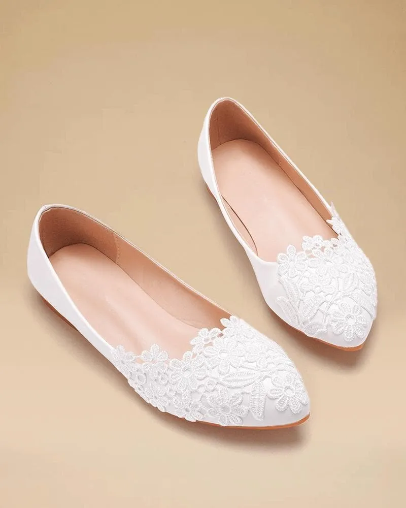 Women's Elegant Daily Lace Slip On Flats