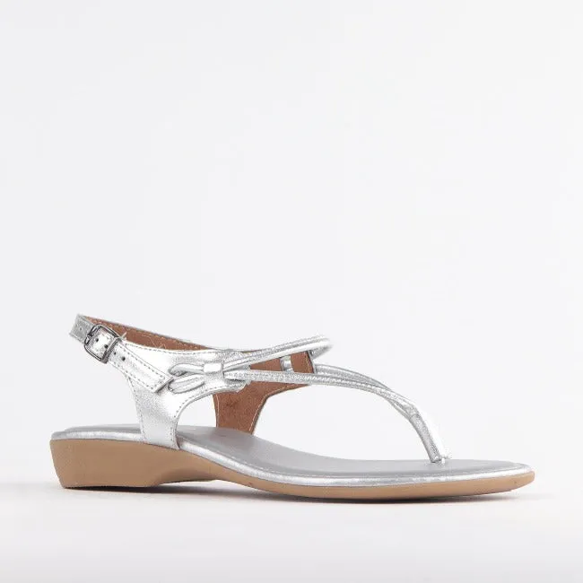 Women's Thong Flat Sandal in Silver - 10732